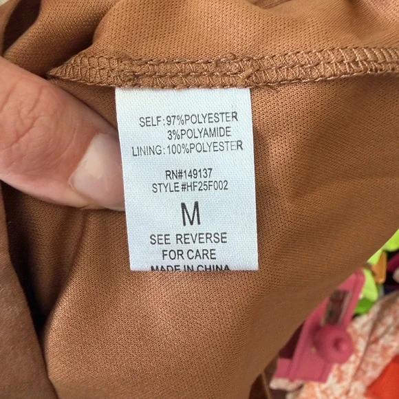 HYFVE Rust Brown Pleated Vest Midi Dress - Picture 4 of 4